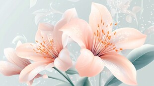 粉色百合花绽放的美丽