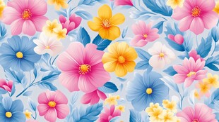 缤纷花卉图案 清新视觉享受