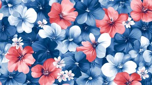 蓝粉花卉图案背景