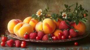 盘中鲜果缤纷 色彩诱人