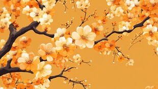 橙黄繁花满枝