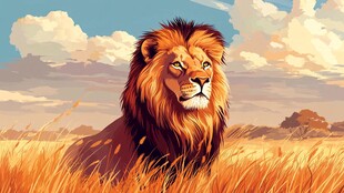 草原雄狮 尽显王者风范