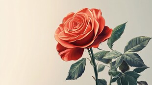 娇艳红玫瑰特写