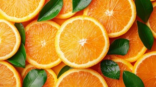 鲜橙切片图 满是清新果香