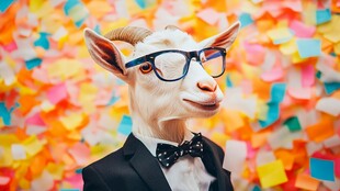 山羊绅士的多彩创意形象