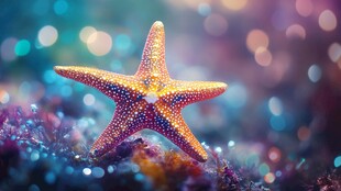 梦幻海星的海底绚丽瞬间