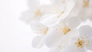 纯洁白樱绽放美丽瞬间