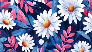 雏菊繁花图案