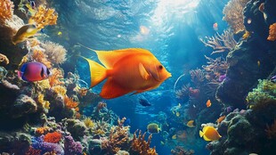 海底梦幻鱼群与绚烂珊瑚