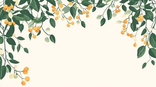 枝叶果实装饰背景图