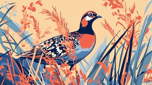 草丛中的多彩雉鸡