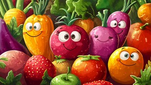 可爱笑脸蔬果大集合