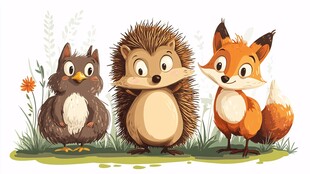 森林中的可爱小动物们