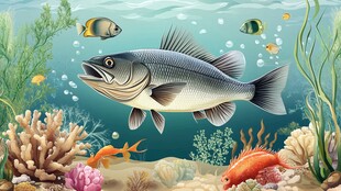 深海大鱼畅游缤纷海底世界