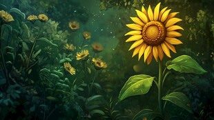 梦幻向日葵的绿野仙境