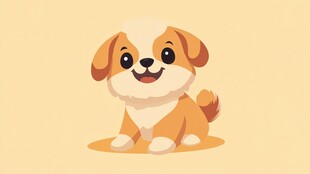 可爱小狗卡通形象