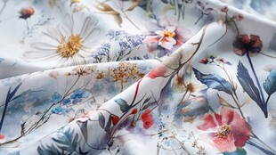 花卉印花布料 精致美观