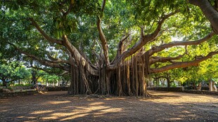 古老壮观的大榕树景观