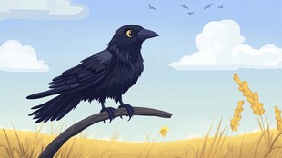 树枝上的黑乌鸦