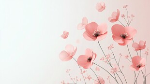 粉色花卉唯美背景图