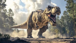 咆哮的霸王龙现身丛林