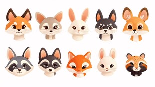 可爱动物手偶造型展示