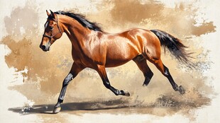 奔腾骏马 尽显飒爽英姿