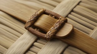 木质编织扣 简约手工饰品