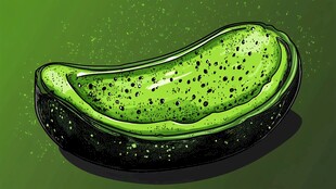 青黑相间的独特奇异果切片