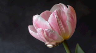 粉色优雅郁金香特写