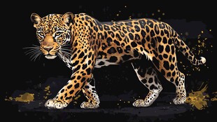 霸气猎豹行走图