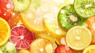 缤纷水果切片 清新视觉盛宴