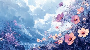 梦幻山野花卉美景