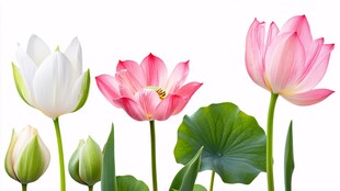 娇艳荷花绽放 清新自然美