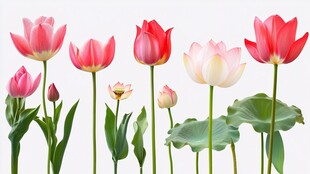 郁金香与荷花的美丽同框