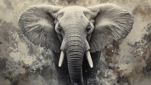 大象特写 展现威严与力量