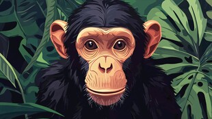 丛林中的黑猩猩