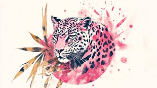 水彩绘猎豹 尽显野性之美