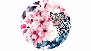 豹与繁花的梦幻邂逅