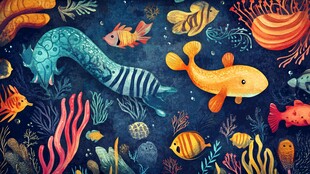 梦幻海底世界的多彩鱼类