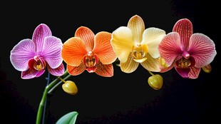 多彩蝴蝶兰绽放优雅风姿