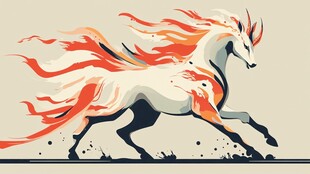 飞奔的焰鬃神骏