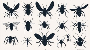 昆虫剪影集合