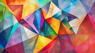 多彩几何抽象艺术图案