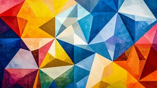 多彩几何图案抽象背景图