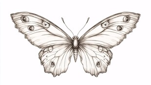手绘蝴蝶图案