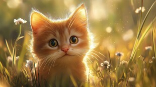 阳光下的可爱小猫咪