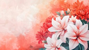 梦幻花卉背景图