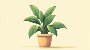 盆栽绿植 清新自然画面