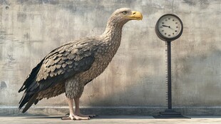 老鹰与时钟的奇妙场景